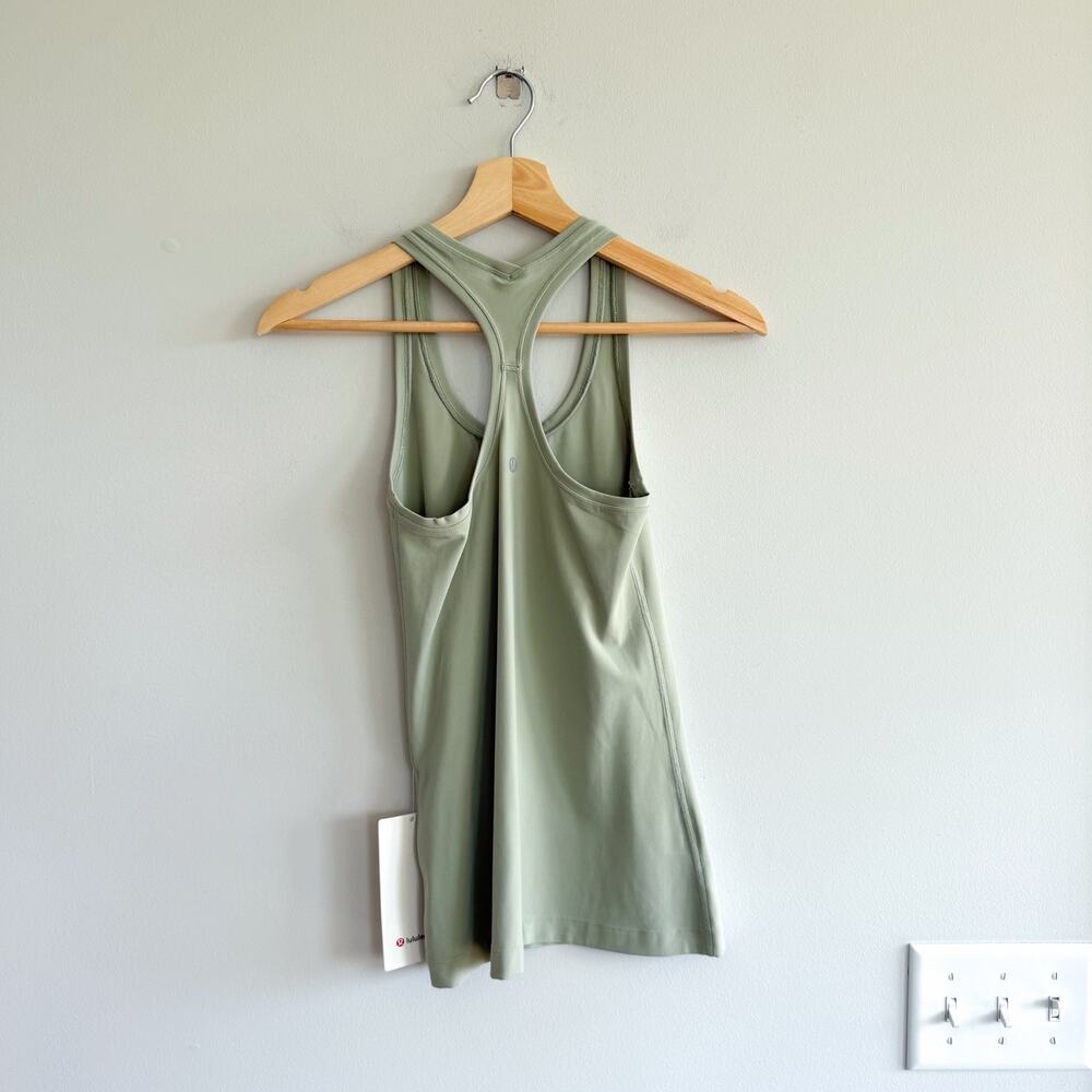 Lululemon Cool Racerback II Nulu Activewear Tank Top Green Fern 4 NWT - Picture 4 of 9